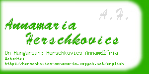 annamaria herschkovics business card